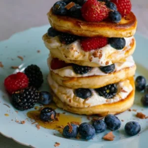 Loaded American pancakes - gemengd fruit