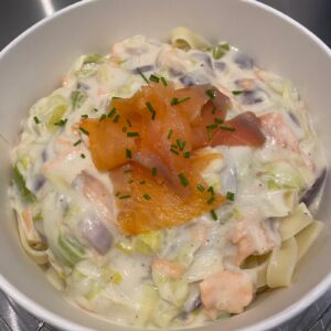 Pasta Prei Gerookte zalm