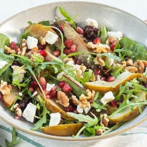 Salade peer geitenkaas