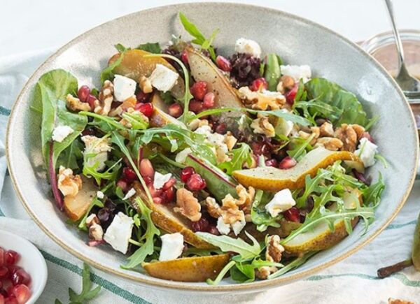 Salade peer geitenkaas