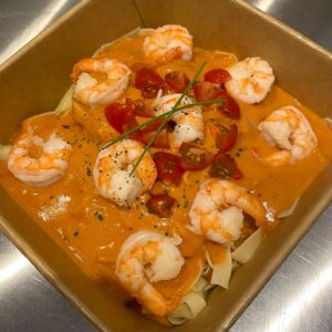 Tagliatelle met scampi