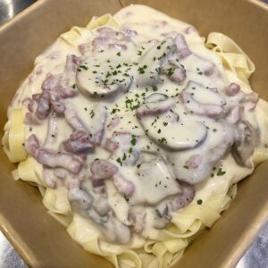 Pasta met truffelboursin