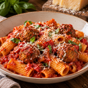 RIGATONI POLPETTE (GEHAKTBALLETJES)